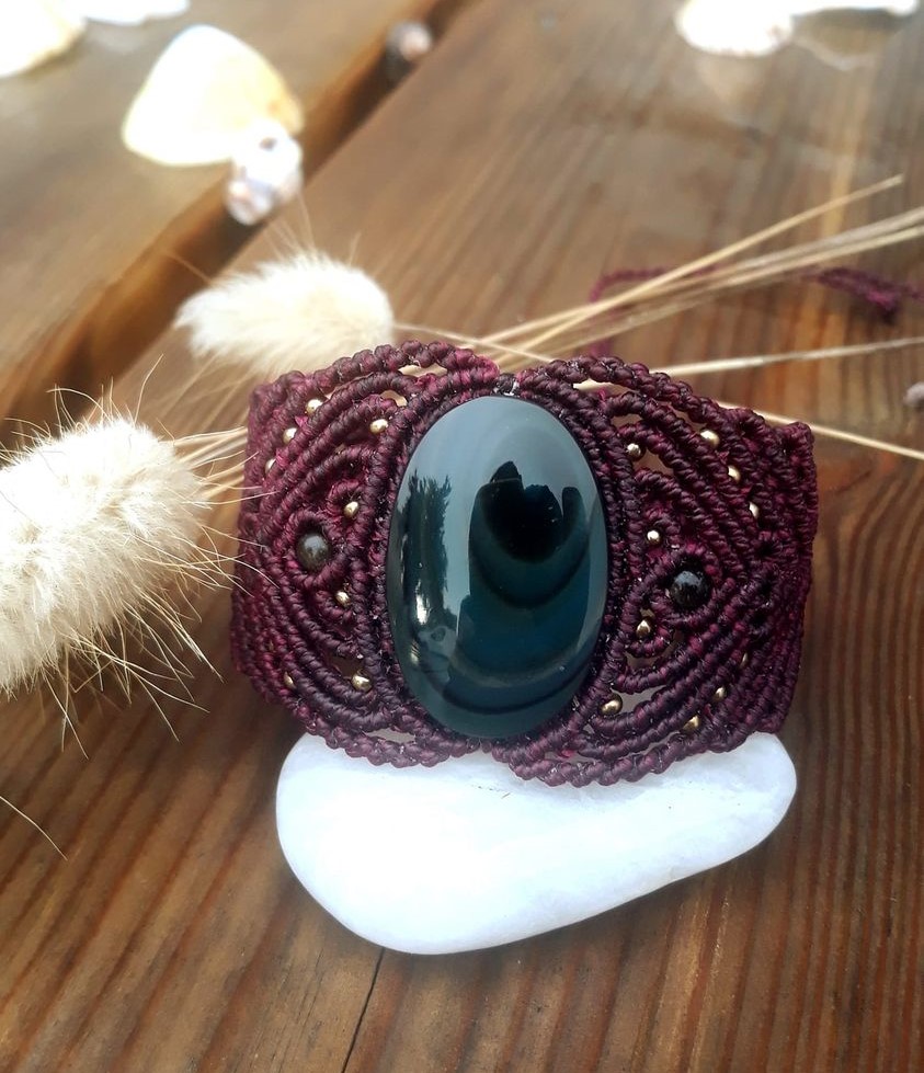 manchette manto huichol