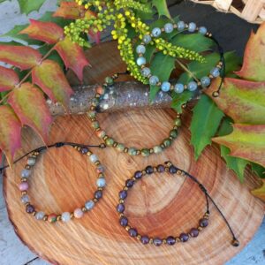 Bracelets perles de pierres naturelles