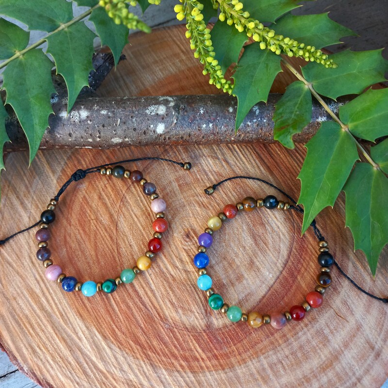 Bracelet perles multicolore